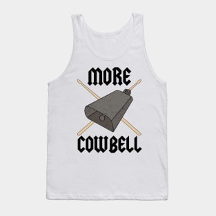 More Cowbell Drummer Graphic Funny Classic Rock Band Tee Music Shirt Tank Top